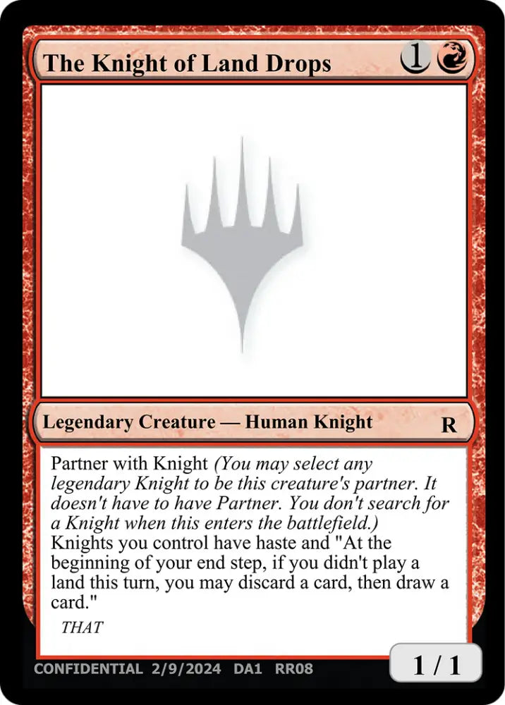 The Knight of Land Drops [Unknown Event] - MTG Single