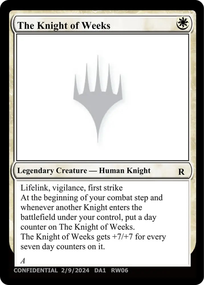 The Knight of Weeks [Unknown Event] - MTG Single