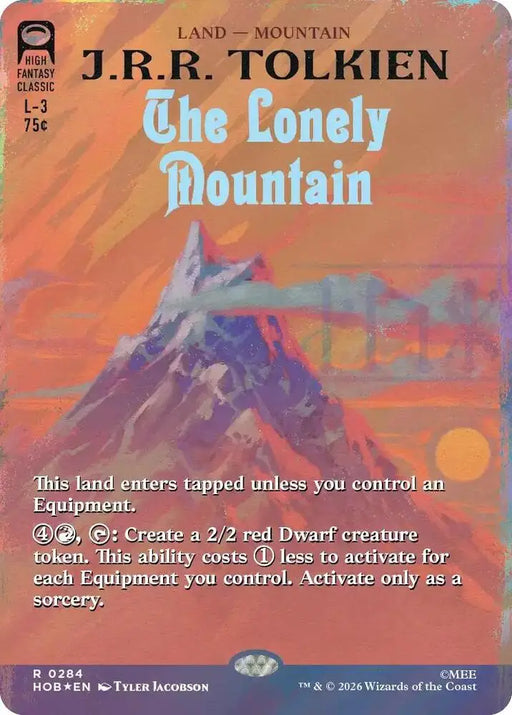 The Lonely Mountain (Borderless) (0248) (Surge Foil) [The Hobbit]