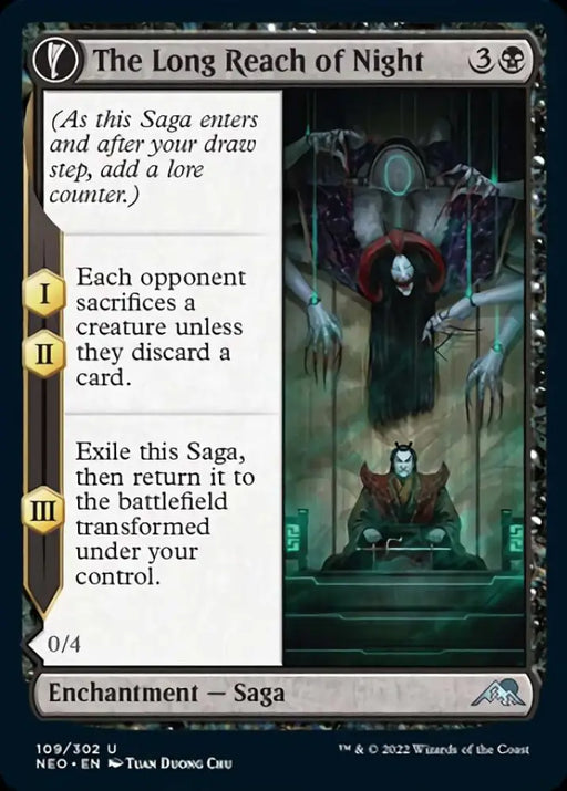 The Long Reach of Night // Animus of Night’s Reach [Kamigawa: Neon Dynasty] - MTG Single