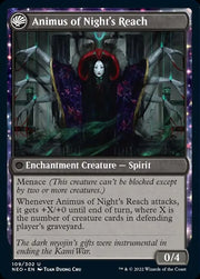 The Long Reach of Night // Animus of Night’s Reach [Kamigawa: Neon Dynasty] - MTG Single