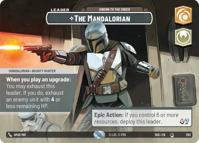 The Mandalorian - Sworn To The Creed (Showcase) (280) [Shadows of the Galaxy] - Star Wars: Unlimited Single
