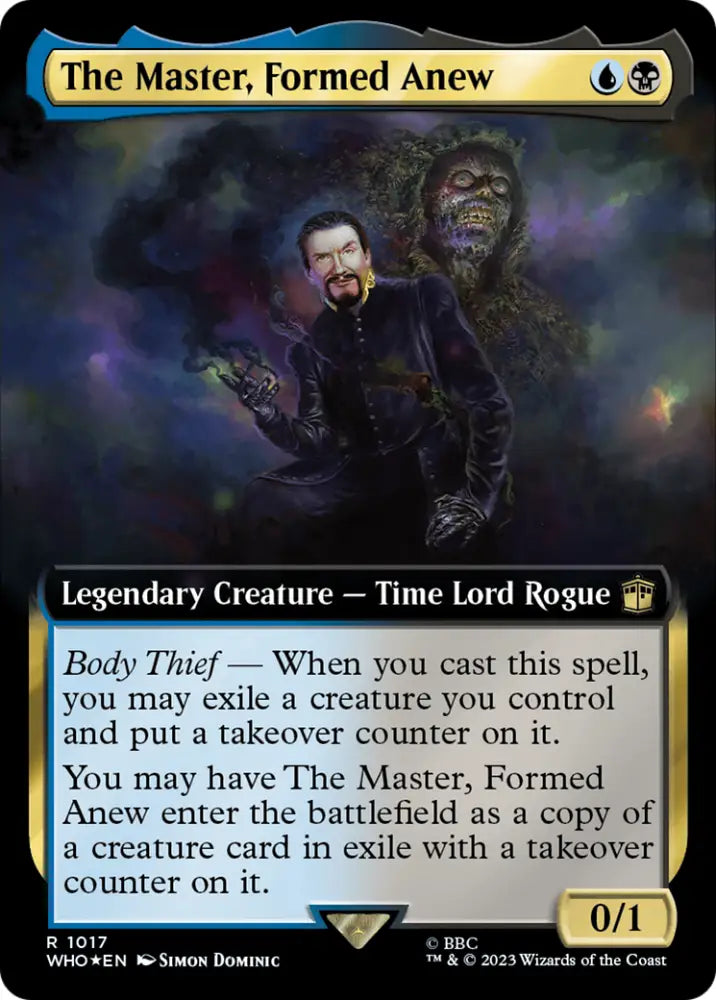 The Master Formed Anew (Extended Art) (Surge Foil) [Doctor Who] - MTG Single