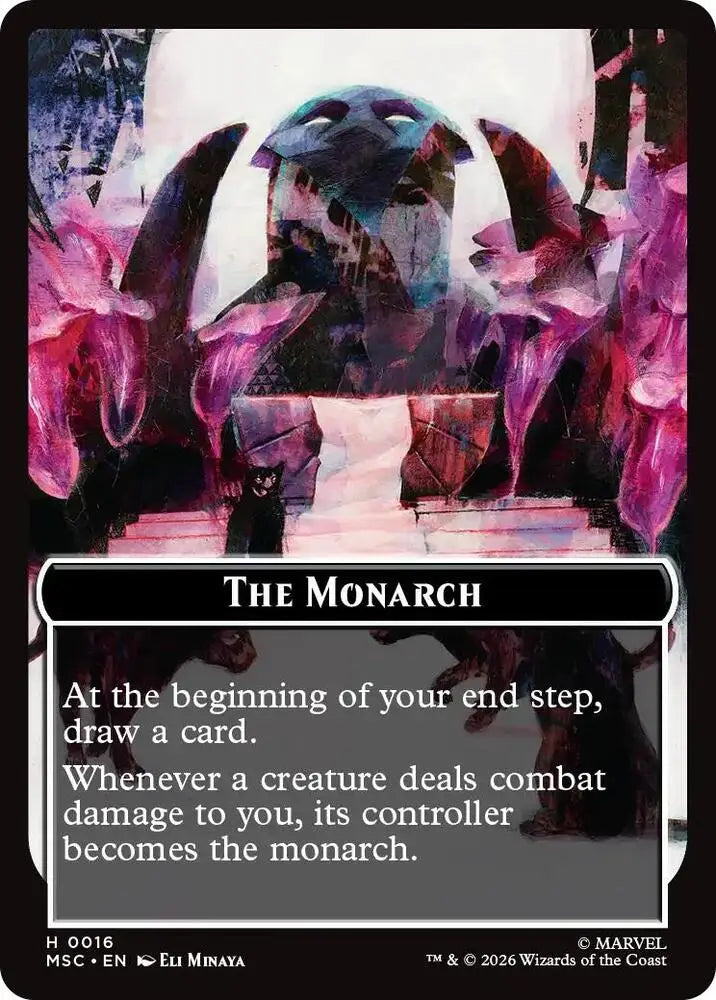 The Monarch (016) // Vibranium (015) Double-Sided Token (16 // 15) [Marvel Super Heroes Commander]