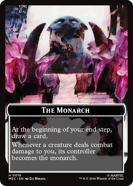 The Monarch (016) // Vibranium (031) Double-Sided Token (Surge Foil) (16 // 31) [Marvel Super Heroes Commander]