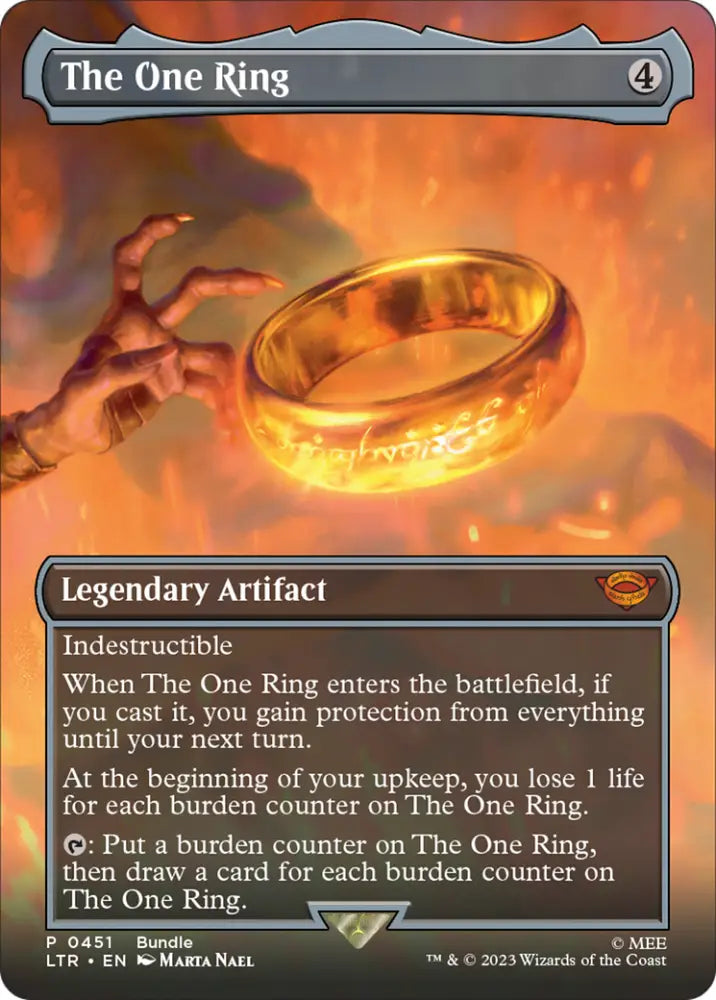 The One Ring (Borderless Alternate Art) [The Lord of the Rings: Tales of Middle-Earth] - MTG Single