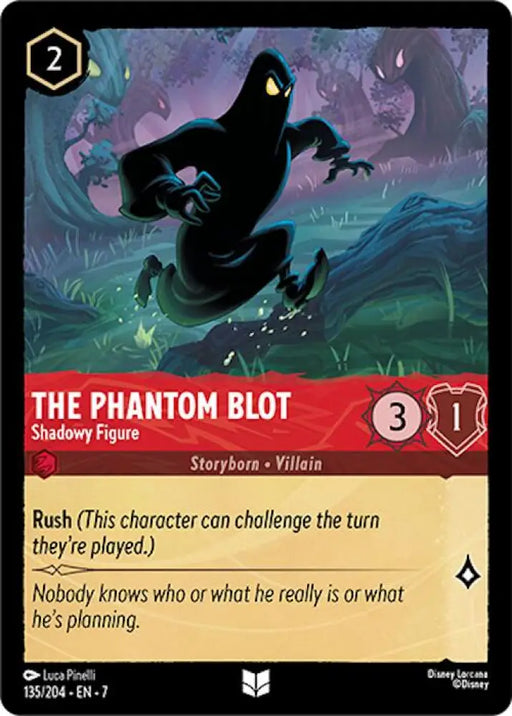 The Phantom Blot - Shadowy Figure (135/204) [Archazia’s Island] - Lorcana Single