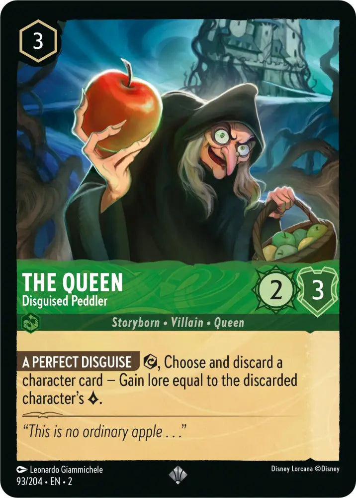 The Queen - Disguised Peddler (93/204) [Rise of the Floodborn] - Lorcana Single