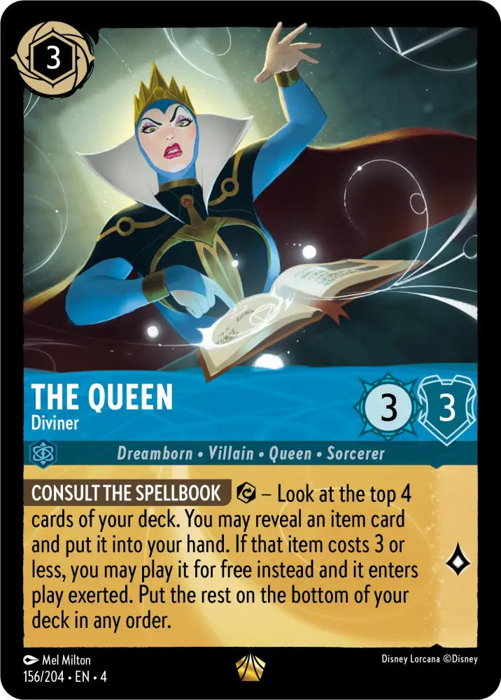 The Queen - Diviner (156/204) [Ursula’s Return] - Lorcana Single