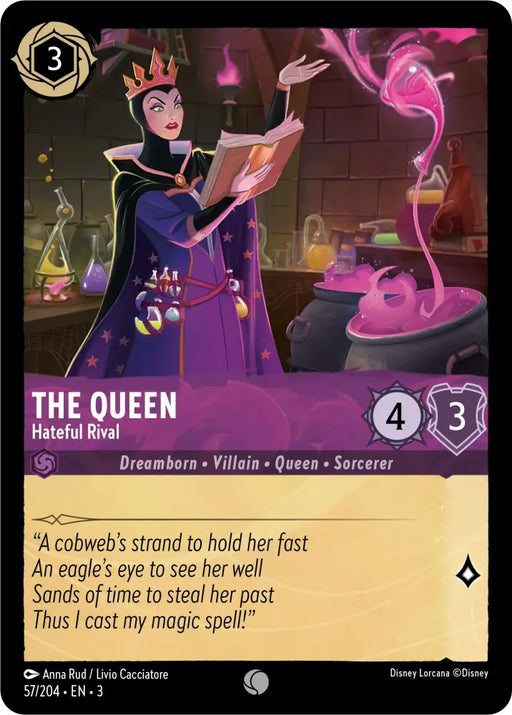 The Queen - Hateful Rival (57/204) [Into the Inklands] - Lorcana Single