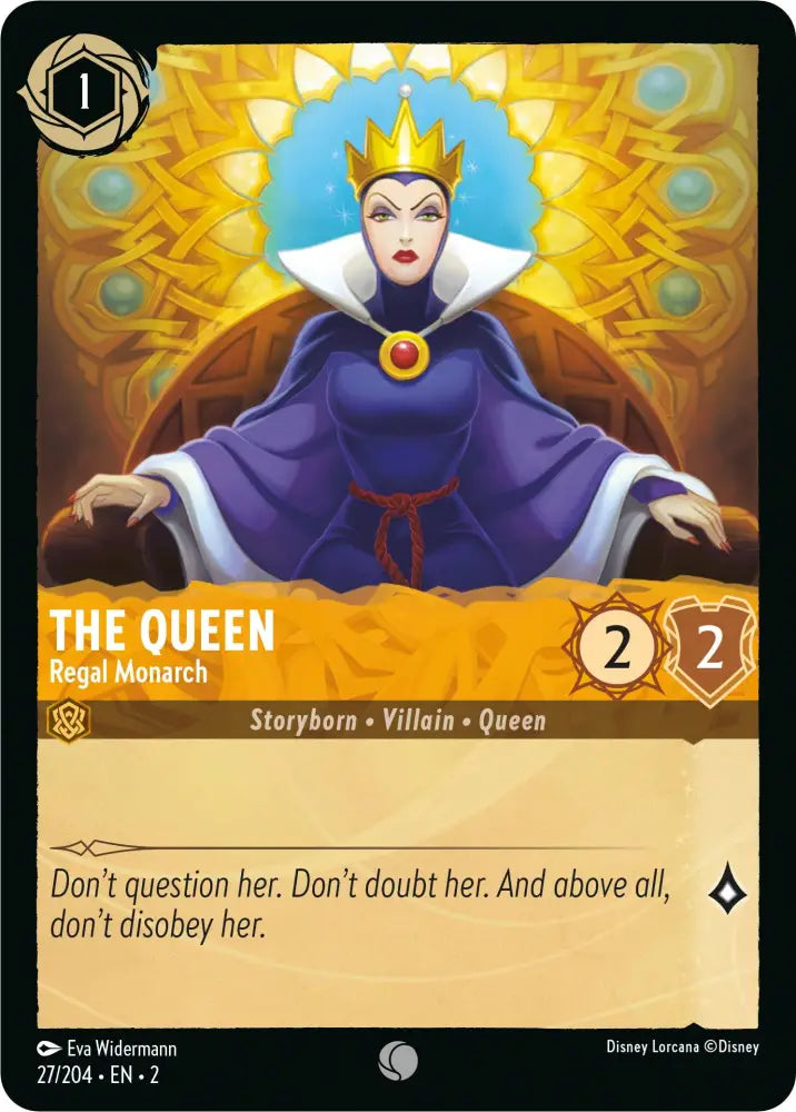The Queen - Regal Monarch (27/204) [Rise of the Floodborn] - Lorcana Single