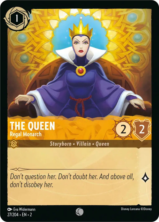 The Queen - Regal Monarch (27/204) [Rise of the Floodborn] - Lorcana Single