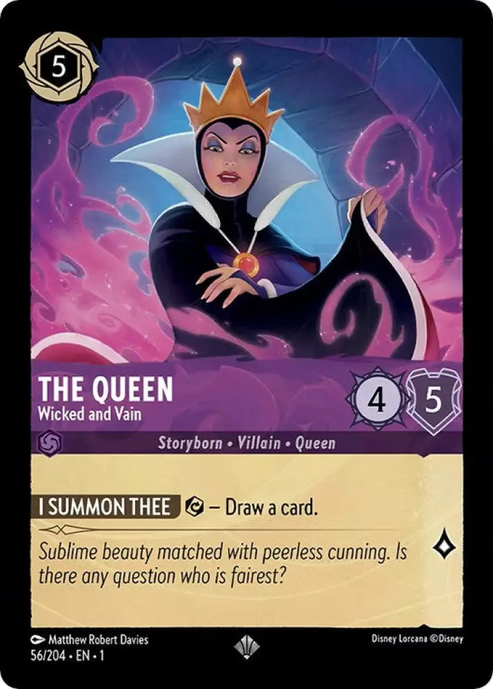 The Queen - Wicked and Vain (56/204) [The First Chapter] - Lorcana Single