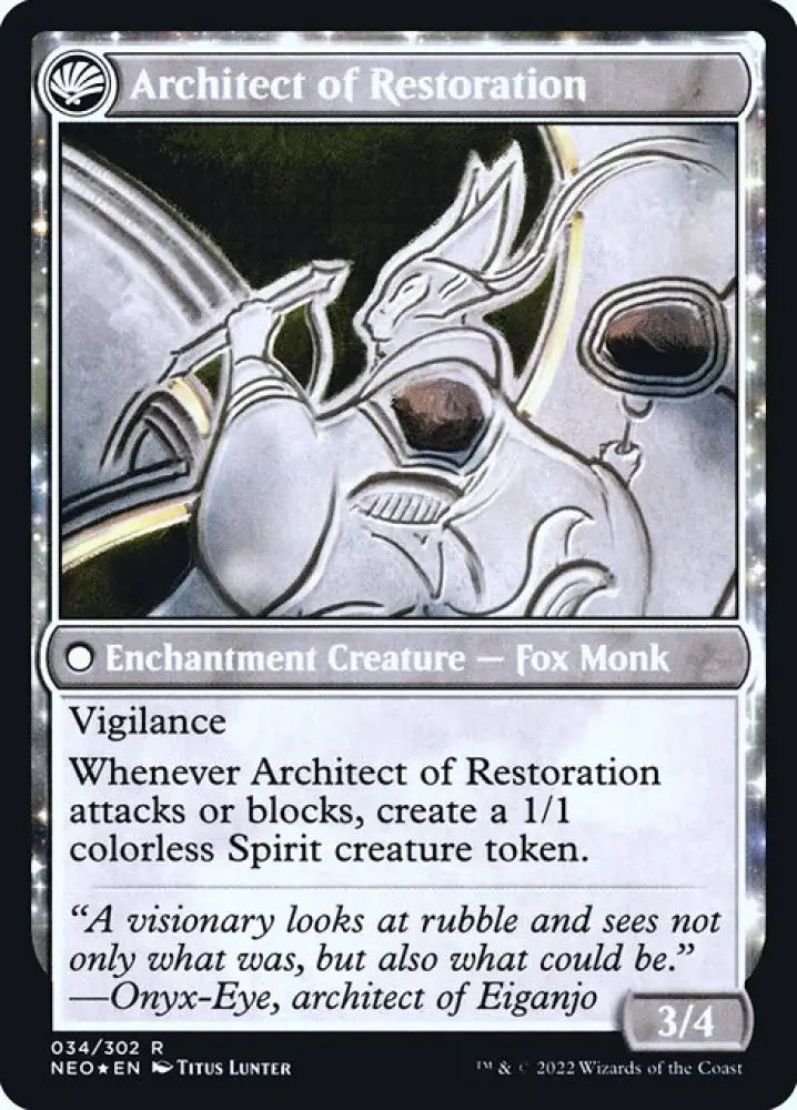 The Restoration of Eiganjo (34) [Prerelease Cards] Reverse