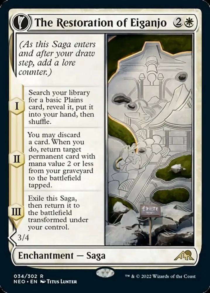 The Restoration of Eiganjo // Architect of Restoration [Kamigawa: Neon Dynasty] - MTG Single