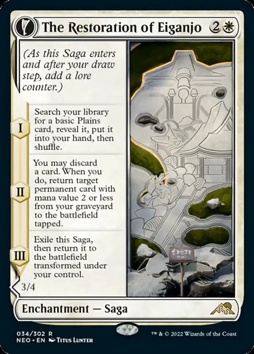 The Restoration of Eiganjo // Architect of Restoration [Kamigawa: Neon Dynasty] - MTG Single