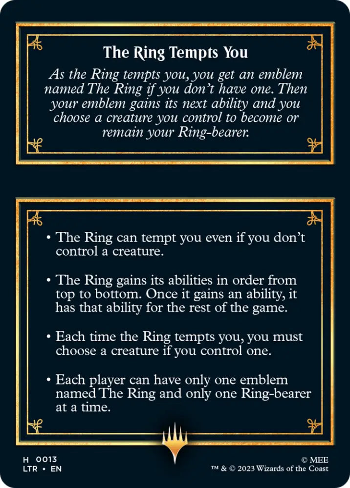 The Ring [The Lord of the Rings: Tales of Middle-Earth Tokens] - MTG Single
