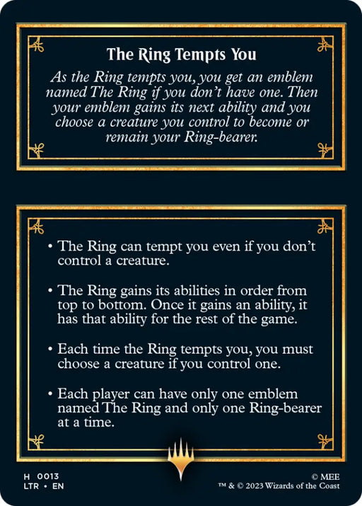 The Ring [The Lord of the Rings: Tales of Middle-Earth Tokens] - MTG Single