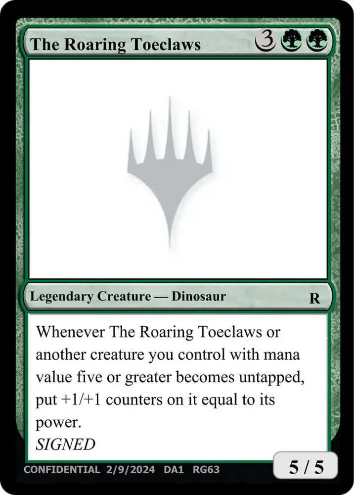 The Roaring Toeclaws [Unknown Event] - MTG Single