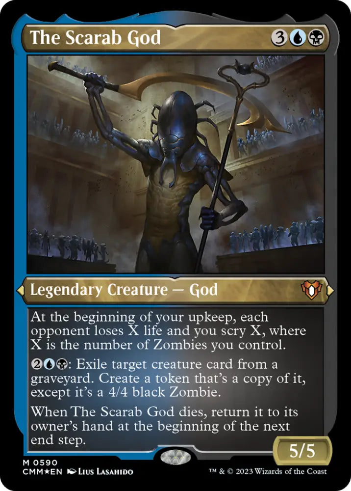 The Scarab God (Foil Etched) [Commander Masters] - MTG Single