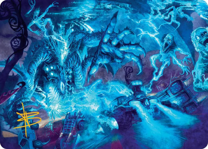 The Speed Demon Art Card (Gold-Stamped Signature) [Aetherdrift Art Series] - MTG Single