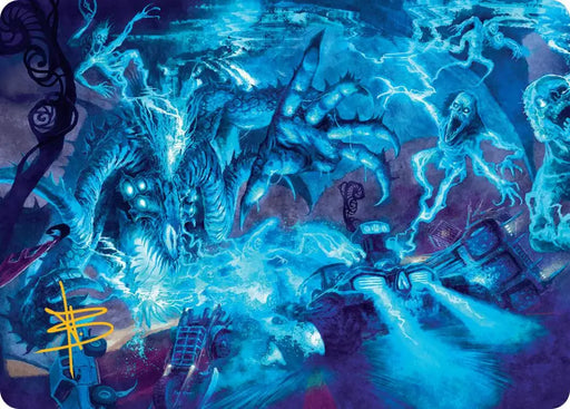 The Speed Demon Art Card (Gold-Stamped Signature) [Aetherdrift Art Series] - MTG Single