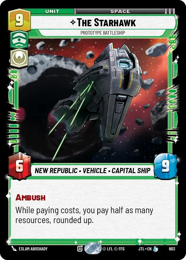 The Starhawk - Prototype Battleship (Foil) (603) [Jump to Lightspeed] - Star Wars: Unlimited Single