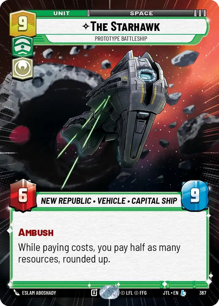 The Starhawk - Prototype Battleship (Hyperspace) (367) [Jump to Lightspeed] - Star Wars: Unlimited Single
