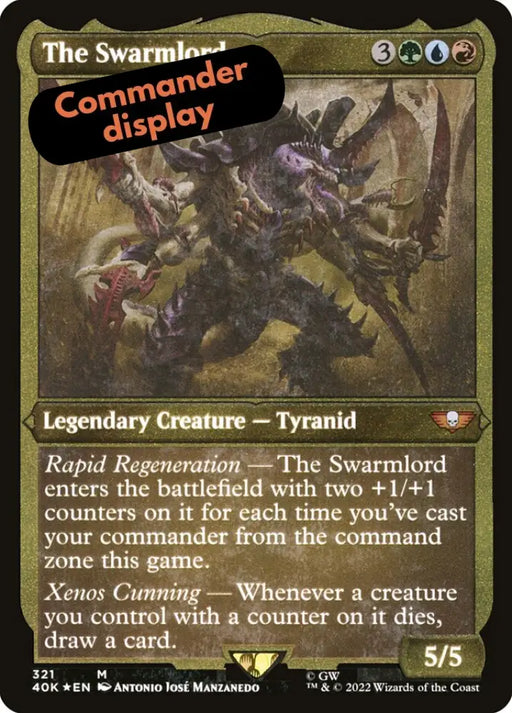 The Swarmlord (Display Commander) (Surge Foil) [Warhammer 40,000] - MTG Single