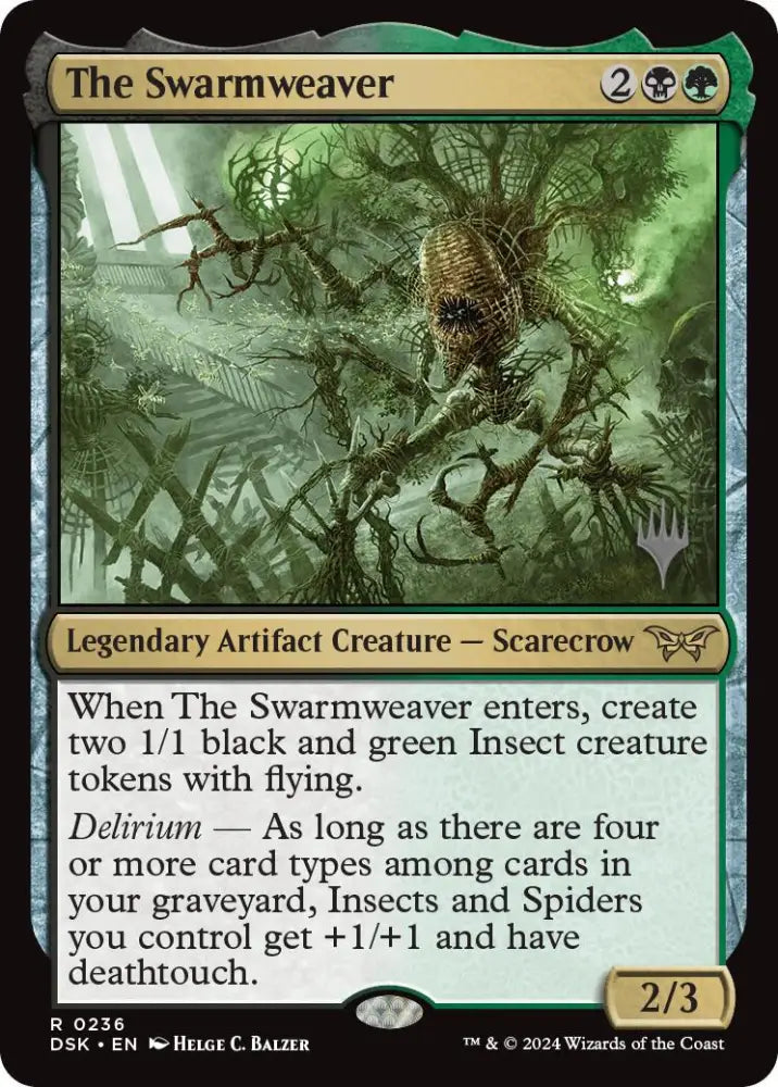 The Swarmweaver (0236) (Promo Pack) [Duskmourn: House of Horror Promos] - MTG Single