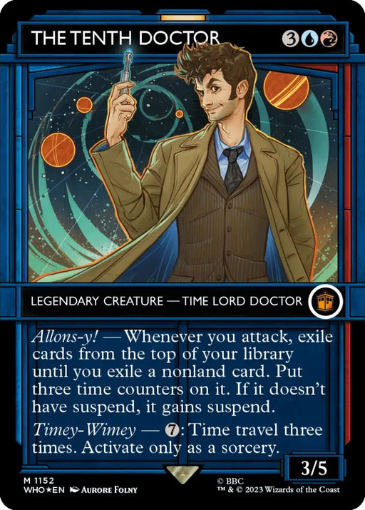 The Tenth Doctor (Showcase) (Surge Foil) [Doctor Who] - MTG Single
