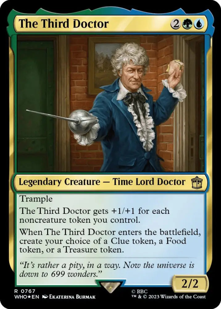 The Third Doctor (Surge Foil) [Doctor Who] - MTG Single