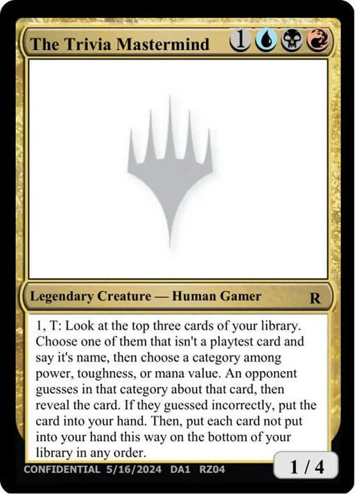 The Trivia Mastermind [Un-Known Event Playtest Cards]