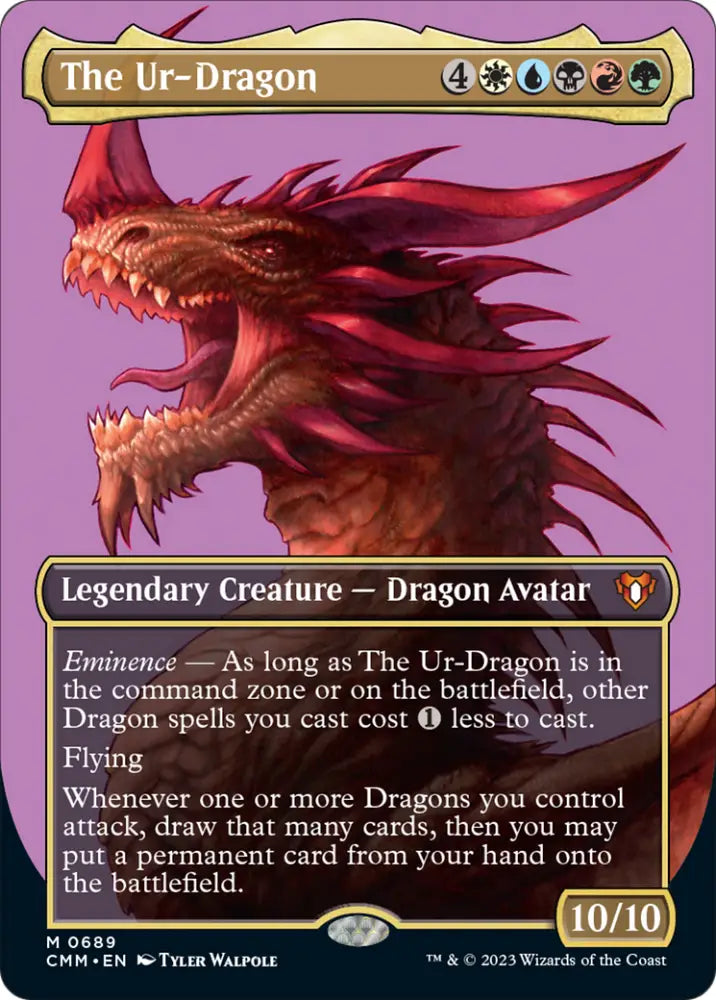 The Ur-Dragon (Borderless Profile) [Commander Masters] - MTG Single