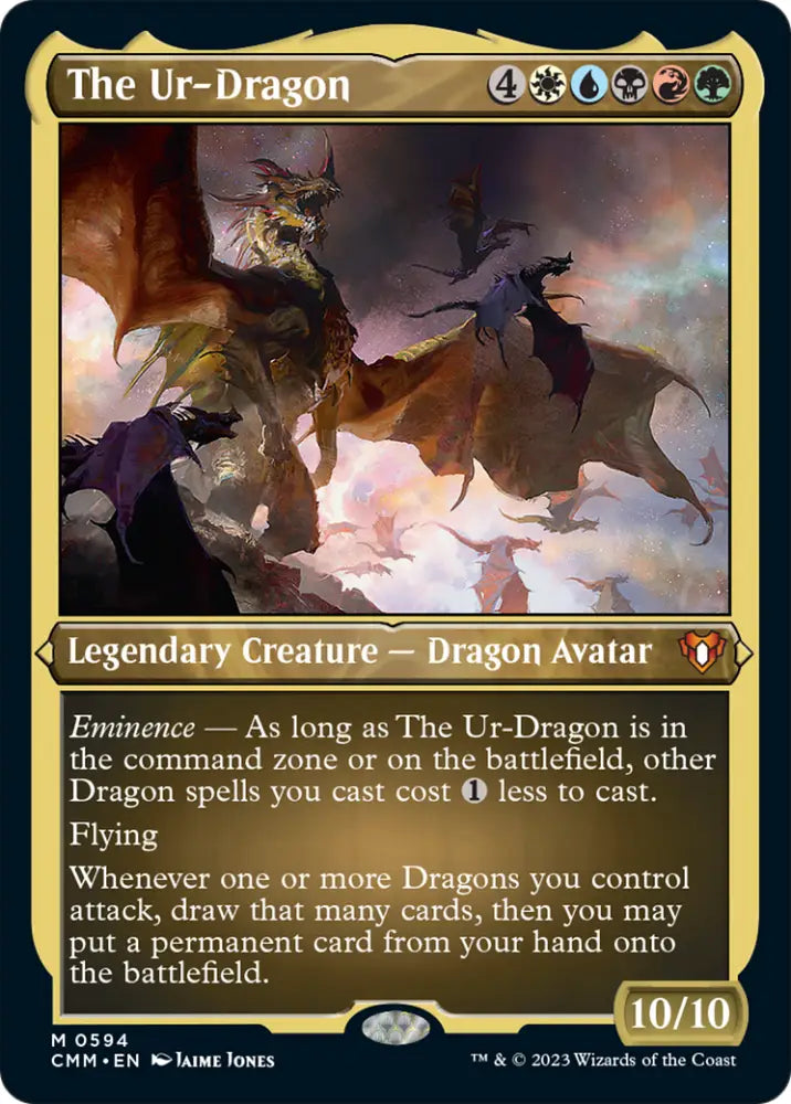 The Ur-Dragon (Foil Etched) [Commander Masters] - MTG Single