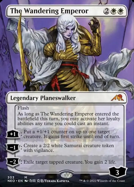 The Wandering Emperor (Borderless) [Kamigawa: Neon Dynasty] - MTG Single