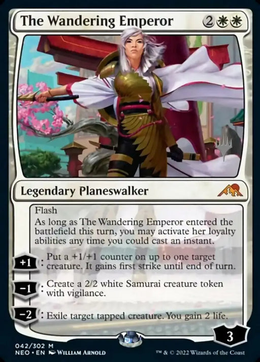 The Wandering Emperor (Promo Pack) [Kamigawa: Neon Dynasty Promos] - MTG Single