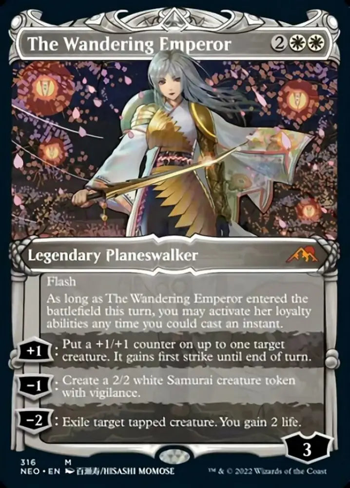 The Wandering Emperor (Showcase Samurai) [Kamigawa: Neon Dynasty] - MTG Single
