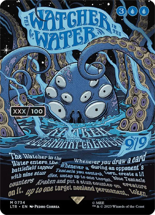 The Watcher in the Water (Borderless Poster) (Serialized) [The Lord of the Rings: Tales of Middle-Earth] - MTG Single