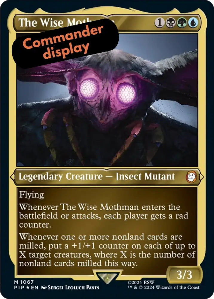 The Wise Mothman (Display Commander) [Fallout] - MTG Single