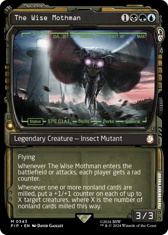 The Wise Mothman (Showcase) [Fallout] - MTG Single