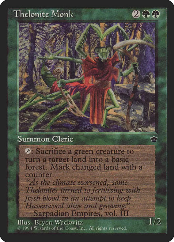 Thelonite Monk [Fallen Empires] - MTG Single