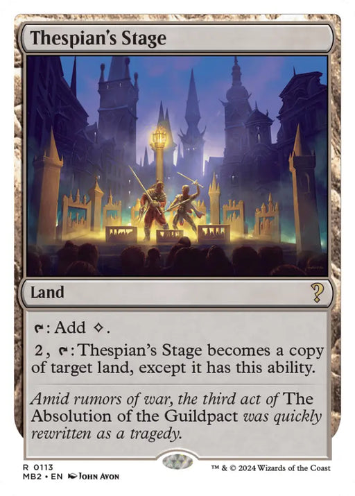 Thespian’s Stage (White Border) [Mystery Booster 2] - MTG Single