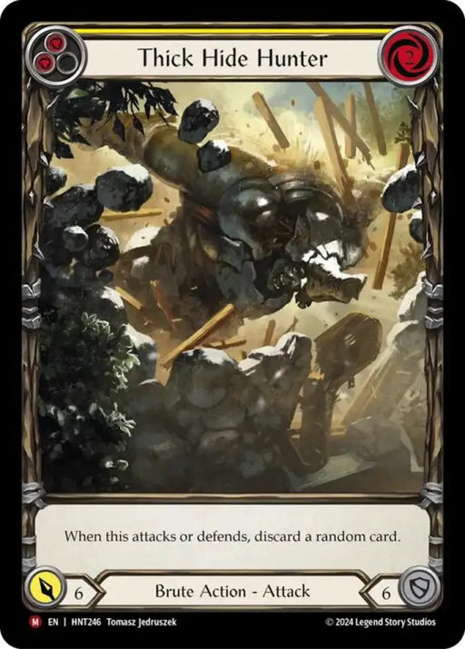 Thick Hide Hunter (Extended Art) [The Hunted] Rainbow Foil - Flesh And Blood Single