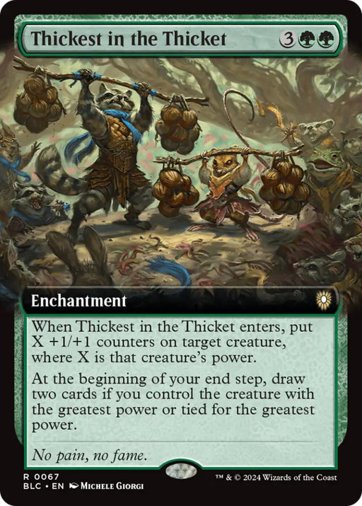 Thickest in the Thicket (Extended Art) [Bloomburrow Commander] - MTG Single