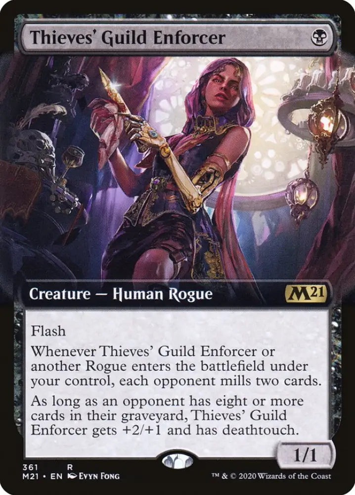 Thieves’ Guild Enforcer (Extended Art) [Core Set 2021] - MTG Single