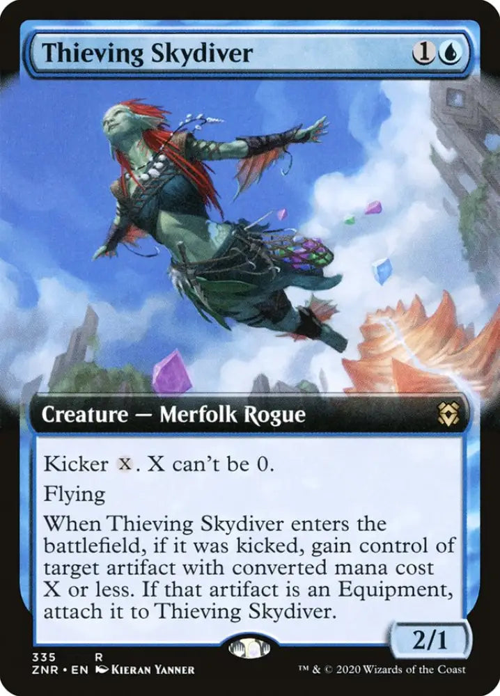 Thieving Skydiver (Extended Art) [Zendikar Rising] - MTG Single