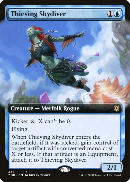 Thieving Skydiver (Extended Art) [Zendikar Rising] - MTG Single