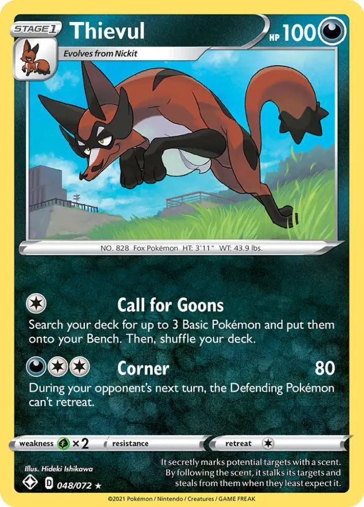 Thievul (048/072) [Sword & Shield: Shining Fates] - Pokemon Single