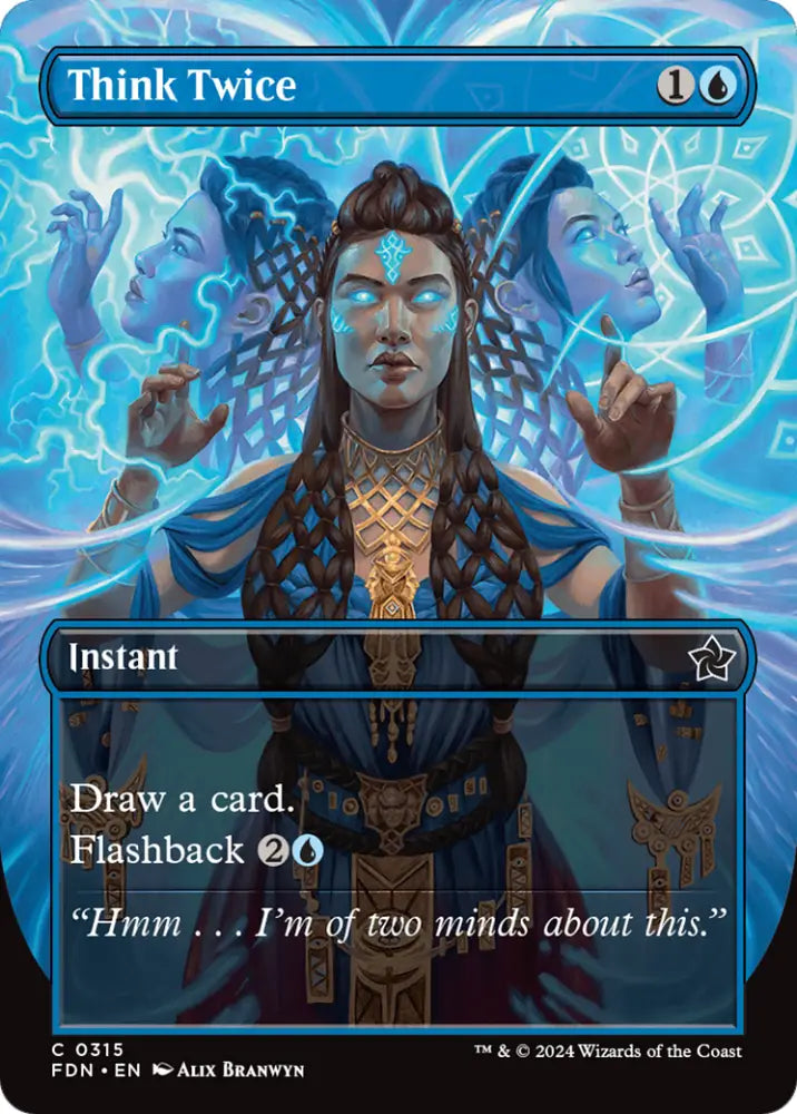 Think Twice (Borderless) [Foundations] - MTG Single